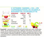 Dr. Herz C-vitamin 1500 mg+D3+Zn csipkebogyóval és acerola kivonattal tabletta (60 db)