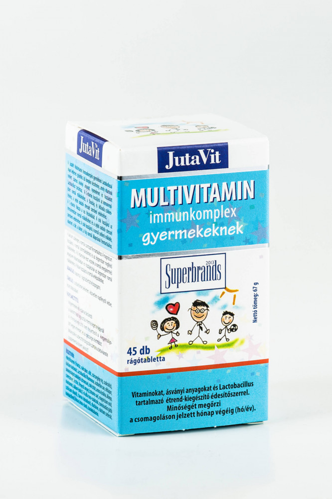 JutaVit Multivitamin Immunkomplex gyerekeknek probiotikummal rágótabletta (45 db)